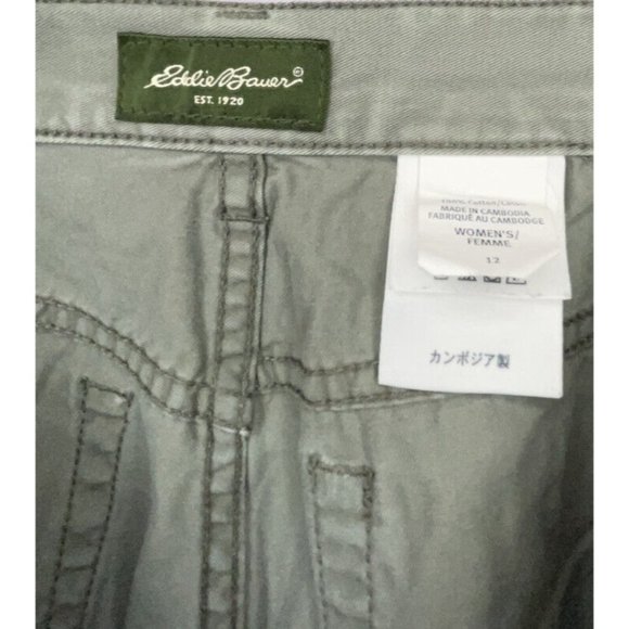 Eddie Bauer Womens Green Mercer‎ Fit Mid Rise Straight Leg Pants Size 12 - Picture 6 of 9